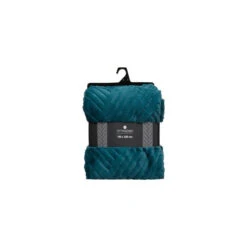 Plaid Géant 180x230 Fourrure Bleu Canard Atmosphera -ATMOS Boutique plaid geant 180x230 fourrure bleu canard atmosphera 2