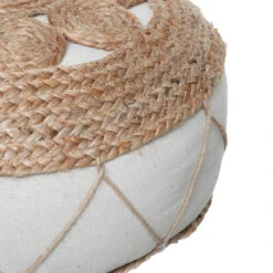 Pouf En Jute Ajouré 43x18 Atmosphera -ATMOS Boutique pouf en jute ajoure 43x18 atmosphera 2