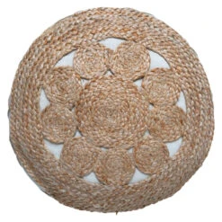 Pouf En Jute Ajouré 43x18 Atmosphera -ATMOS Boutique pouf en jute ajoure 43x18 atmosphera 4
