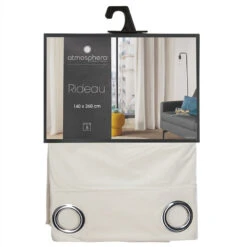 Rideau Ivoire Lilou 140x260 Atmosphera -ATMOS Boutique rideau ivoir lilou 140x260 atmosphera 3