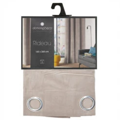Rideau Taupe Lilou 140x260 Atmosphera -ATMOS Boutique rideau taupe lilou 140x260 atmosphera 3