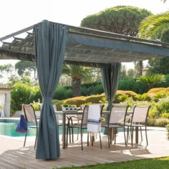 Rideaux Ardoises Pour Tonnelle Rectangulaire Palmeira Hespéride -ATMOS Boutique rideaux ardoises pour tonnelle rectangulaire palmeira hesperide 2