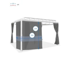 Rideaux Opaques Pour Tonnelle Belize 3,8x3m Hespéride -ATMOS Boutique rideaux opaques pour tonnelle belize 38x3m hesperide 3