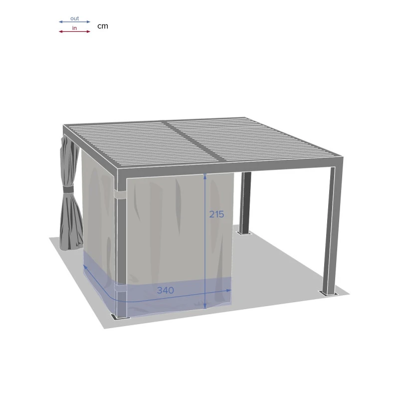 Rideaux Pour Tonnelle Majaé 3,6x3,6 M Hespéride 3 Rideaux Pour Tonnelle Majaé 3,6x3,6 M Hespéride – Image 3