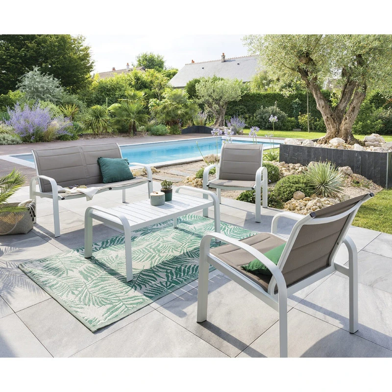 Salon De Jardin 4 Places Elyn Noisette / Blanc Hespéride 1 Salon De Jardin 4 Places Elyn Noisette / Blanc Hespéride