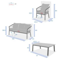Salon De Jardin Oriengo 5 Places Anthracite/graphite Hespéride -ATMOS Boutique salon jardin oriengo 5 places anthracite graphite hesperide 9