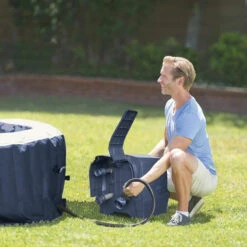 Spa Gonflable 4 Places Bulles Et Leds Blue Navy Intex -ATMOS Boutique spa gonflable blue navy 4 places intex 7