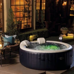 Spa Gonflable 6 Places Bulles Et Leds Blue Navy Intex -ATMOS Boutique spa gonflable bulles et leds 6 places blue navy intex 3