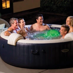 Spa Gonflable 6 Places Bulles Et Leds Blue Navy Intex -ATMOS Boutique spa gonflable bulles et leds 6 places blue navy intex 5