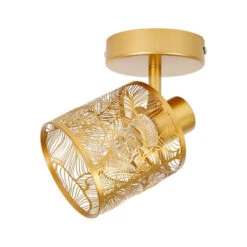 Spot Calathéa Métal Ajouré Doré Ostaria 9 Spot Calathéa Métal Ajouré Doré Ostaria -ATMOS Boutique spot calathea metal ajoure dore ostaria 3