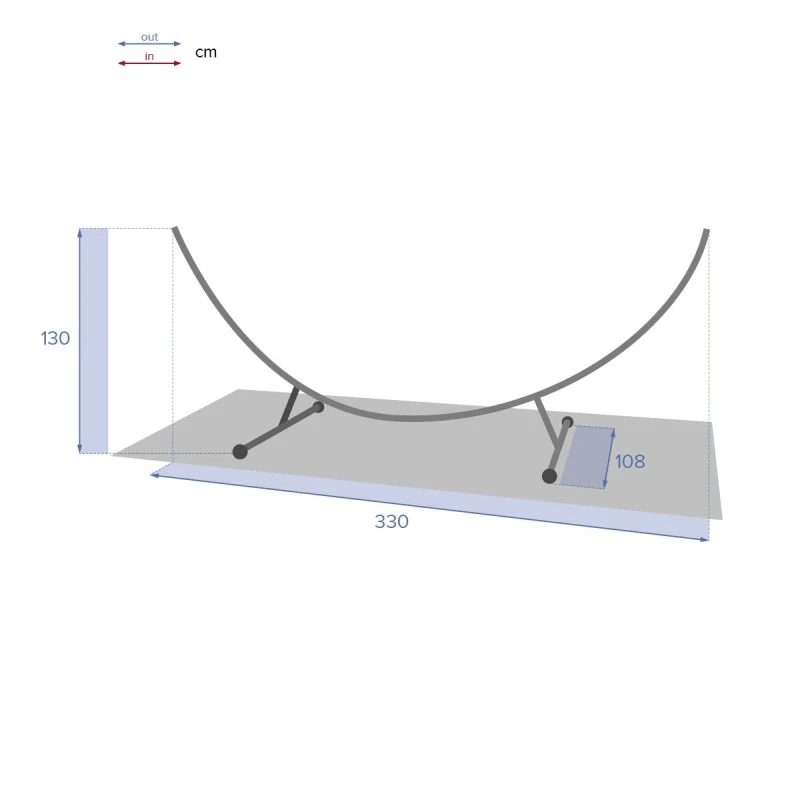 Support Hamac Demi-lune 3m30 Hespéride 4 Support Hamac Demi-lune 3m30 Hespéride – Image 4
