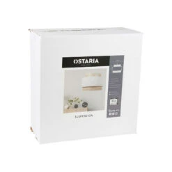 Suspension 3 Abat-jours Cannage Et Tissu Blanc Ostaria -ATMOS Boutique suspension 3 abat jours cannage et tissu blanc ostaria 2