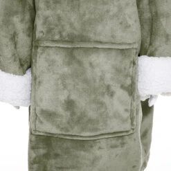 Sweat Plaid à Capuche Dino Vert Enfant Atmosphera -ATMOS Boutique sweat plaid a capuche dino vert enfant atmosphera 1 2