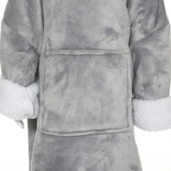 Sweat Plaid à Capuche Ours Gris Enfant Atmosphera -ATMOS Boutique sweat plaid a capuche ours gris enfant atmosphera 3