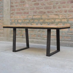 Table à Manger Bois Et Pieds Métal En U -ATMOS Boutique table a manger bois et pieds metal en u 3