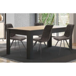 Table à Manger 160 Cm Coloris Noir Et Bois Wiva -ATMOS Boutique table a manger lodz 160cm 2