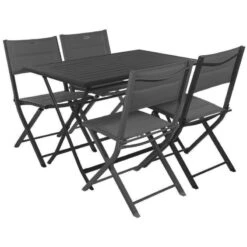Table Alu Pliante Azua 4 Places Graphite Hespéride -ATMOS Boutique table aluminium azua 4 places graphite hesperide 3