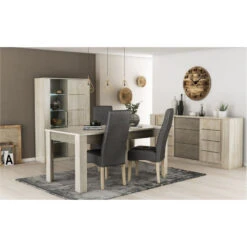 Demeyere Table Avec Rallonge 170/230x90cm Cannes -ATMOS Boutique table avec rallonge 170 230x90cm cannes chene champagne beton clair 4