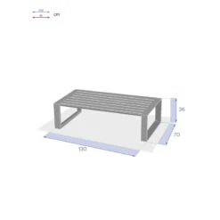 Table Basse Extérieure Allure Blanc Hespéride -ATMOS Boutique table basse exterieure allure blanc hesperide 2