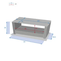 Table Basse Extérieure Polynésia Havane Hespéride -ATMOS Boutique table basse exterieure polynesia havane hesperide 1 2