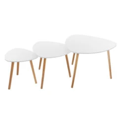 Table Basse Mileo Blanc Lot De 3 Atmosphera