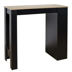 Table De Bar Avec étagères Et Plateau Bois -ATMOS Boutique table de bar avec etagere plateau bois 1