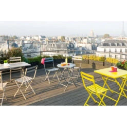 Table Ronde Pliante Greensboro 2p Graphite Hespéride -ATMOS Boutique table de jardin ronde hesperide 60cm greensboro graphite 3