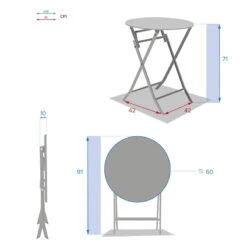 Table Ronde Pliante Greensboro 2p Jaune Moutarde Hespéride -ATMOS Boutique table de jardin ronde hesperide 60cm greensboro moutarde 4