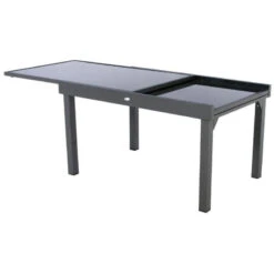 Table Rectangulaire Ext. Verre Piazza 10 P. Graphite Hespéride -ATMOS Boutique table piazza extensible 10 personnes anthracite graphite hesperide 4