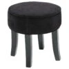 Tabouret En Velours Adriel Coloris Noir Atmosphera