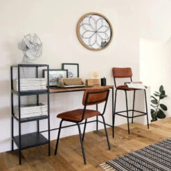 Tabouret De Bar En Cuir Marron Dario Atmosphera 6 Tabouret De Bar En Cuir Marron Dario Atmosphera -ATMOS Boutique tabouret bar cuir marron dario atmosphera 1