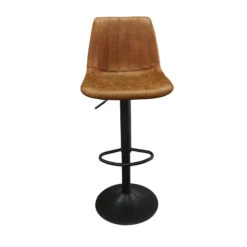 Tabouret De Bar Barcelona PU Cognac -ATMOS Boutique tabouret de bar barcelona pu cognac 5