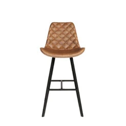 Tabouret De Bar Bas Alicante PU Cognac -ATMOS Boutique tabouret de bar bas alicante pu cognac 5