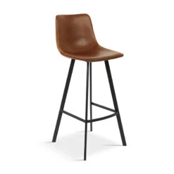 Tabouret De Bar Ozan PU Cognac