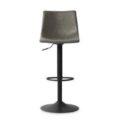 Tabouret De Bar Réglable Trevi PU Gris -ATMOS Boutique tabouret de bar reglable trevi pu gris 1 3