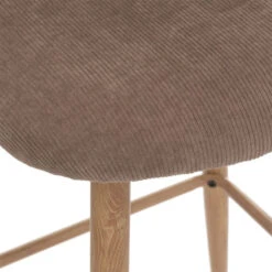 Tabouret De Bar Taupe Céleste Pieds Effet Bois Atmosphera -ATMOS Boutique tabouret de bar taupe celeste pieds effet bois atmosphera 1