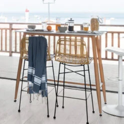 Tabouret Haut Kubu Rotin Métal Atmosphera -ATMOS Boutique tabouret haut kubu rotin atmosphera 4