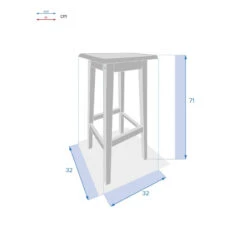 Tabouret Hauts De Jardin Tiwi Acacia Hespéride -ATMOS Boutique tabouret hauts de jardin tiwi acacia hesperide 2
