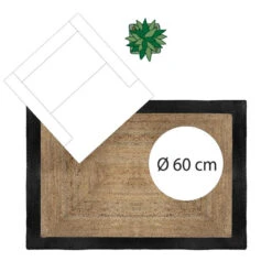 Tapis Jute Naturel Bord Noir 120x170 Atmosphera -ATMOS Boutique tapis jute naturel bord noir 120x170 atmosphera 2