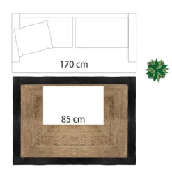 Tapis Jute Naturel Bord Noir 120x170 Atmosphera -ATMOS Boutique tapis jute naturel bord noir 120x170 atmosphera 4