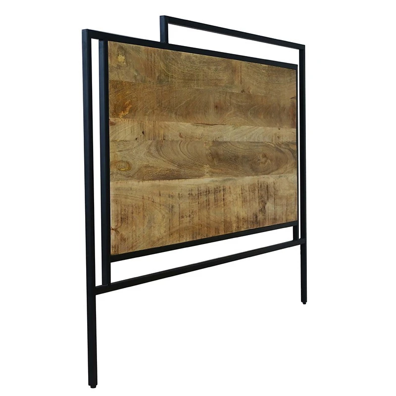 Tête De Lit Pleine 160 Cm Métal Et Bois De Manguier 2 Tête De Lit Pleine 160 Cm Métal Et Bois De Manguier – Image 2