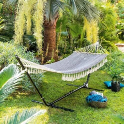 Toile Hamac Syssia Pompons 2 M Hespéride -ATMOS Boutique toile hamac syssia pompons 2 m hesperide 3