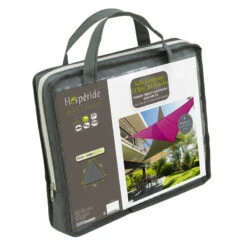 Toile Solaire 4x4x4m Curacao Gris Hespéride -ATMOS Boutique toile solaire 4x4x4m luxe hesperide curacao gris 3