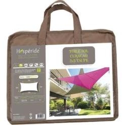 Toile Solaire 3x2m Curacao Taupe Hespéride -ATMOS Boutique toile solaire rectangulaire 2x3m luxe hesperide curacao taupe 2